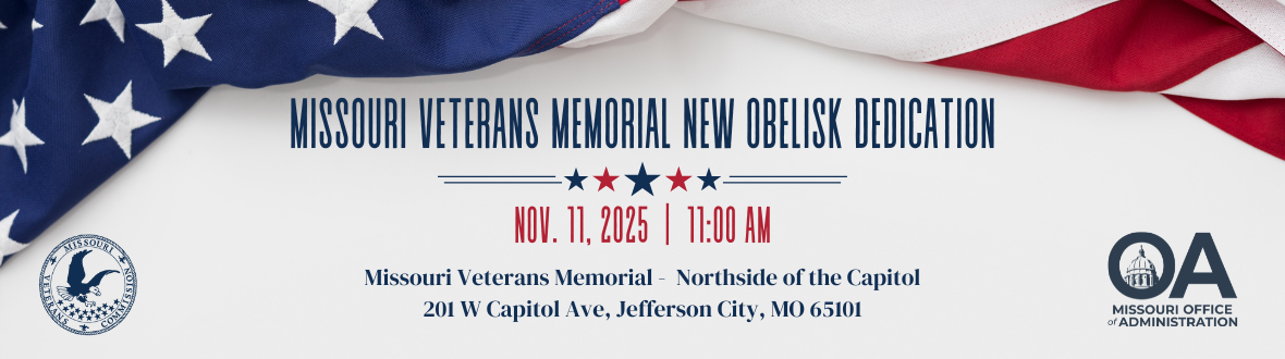 missouri veterans memorial new obelisk dedication - november 11, 2025 11 am - missouri veterans memorial on the northside of the capitol